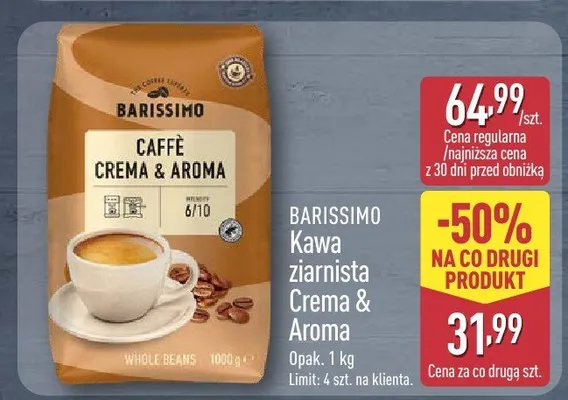 Kawa ziarnista Crema & Aroma promocja w Aldi