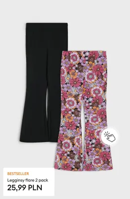 Legginsy flare 2-pak promocja w Sinsay