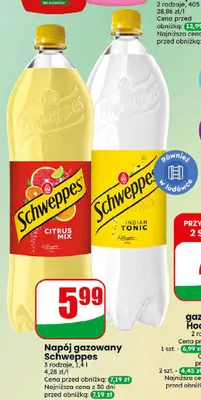 Napój gazowany Schweppes Indian Tonic promocja w Dino