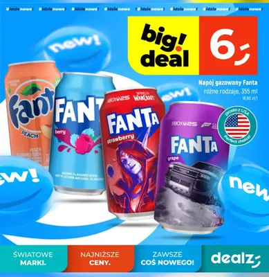 Napój gazowany Fanta strawberry promocja w Dealz