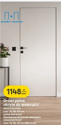 Drzwi pełne ukryte do wewnątrz promocja w Castorama