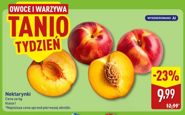 Nektarynki promocja w Aldi
