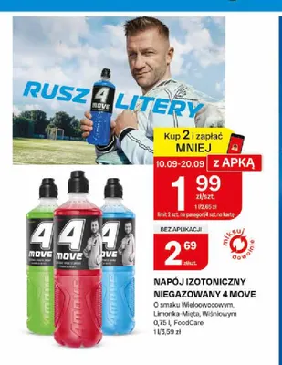 Napój izotoniczny niegazowany wiśniowy 4 Move promocja w Chorten