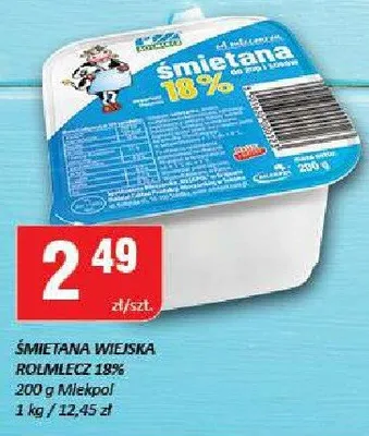 Śmietana wiejska 18% promocja w Chorten
