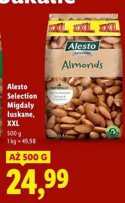 Migdały łuskane Alesto Selection XXL 500 g promocja w Lidl