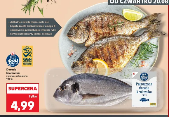 Dorada królewska z głową patroszona Blue Bay promocja w Kaufland