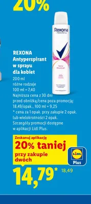 Antyperspirant w sprayu dla kobiet Rexona Sexy Bouquet promocja w Lidl