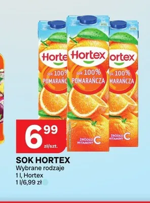 Sok HORTEX Pomarańcza 100% promocja w Chorten