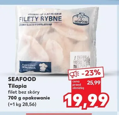 Tilapia filet bez skóry Seafood promocja w Kaufland