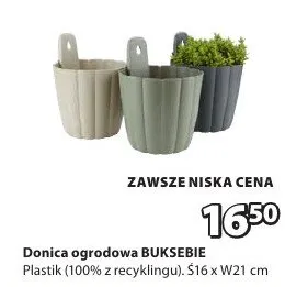 Doniczka ogrodowa Buksebie plastik (100% z recyklingu) promocja w Jysk