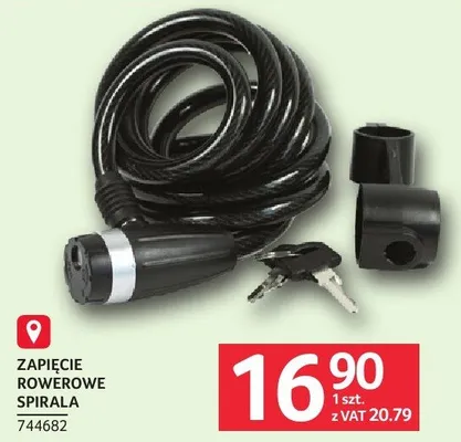 Zapięcie rowerowe spirala promocja w Selgros