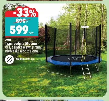 Trampolina Jumi Motion 8FT zielona promocja w Biedronka Home