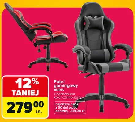 Fotel gamingowy Auris promocja w Carrefour
