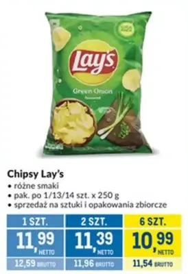 Chipsy Lay's różne smaki promocja w Makro