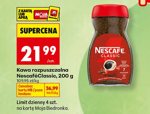 Kawa rozpuszczalna Nescafé Classic promocja w Biedronka