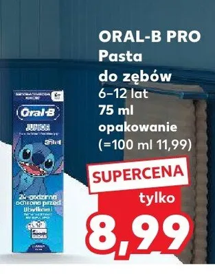 Pasta do zębów Oral-B Pro Junior 6-12 lat promocja w Kaufland