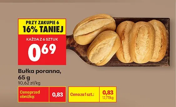 Bułka poranna promocja w Biedronka
