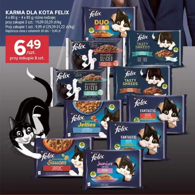 Karma dla kota Felix Duo 4-pak 80-85 g promocja w Stokrotka