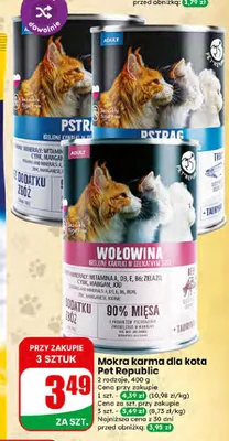 Mokra karma dla kota Pet Republic Wołowina promocja w Dino
