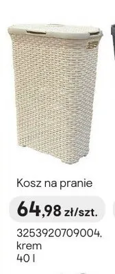 Kosz na pranie kremowy 40 l promocja w Castorama