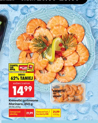 Krewetki gotowane Marinero promocja w Biedronka