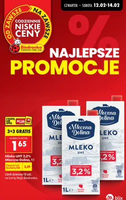 Mleko UHT 3,2% promocja w Biedronka