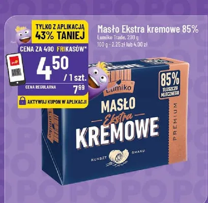 Masło ekstra kremowe 85% promocja w POLOmarket