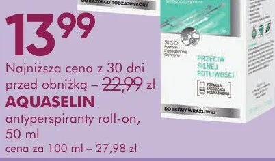 Antyperspiranty roll-on AQUASELIN antyperspiranty roll-on promocja w Makro