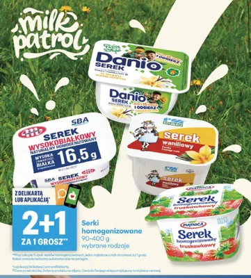 Serek homogenizowany o smaku waniliowym Danio promocja w Delikatesy Centrum