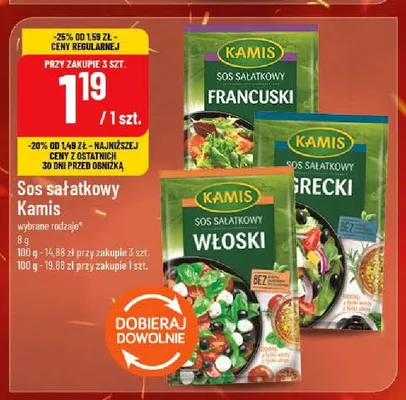 Sos sałatkowy Kamis promocja w POLOmarket