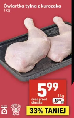 Ćwiartka tylna z kurczaka promocja w Delikatesy Centrum