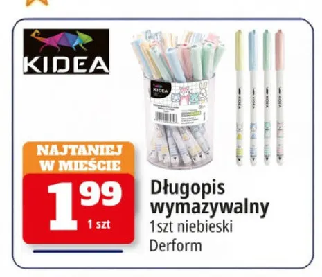 Długopis wymazywalny Kidea promocja w Leclerc