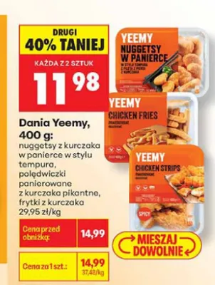 Nuggetsy z kurczaka w panierce w stylu tempura Yeemy promocja w Biedronka