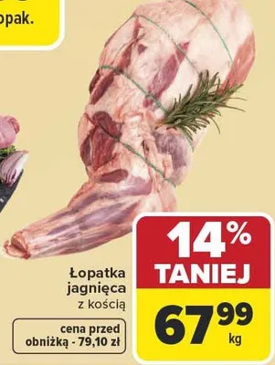 Łopatka jagnięca z kością promocja w Carrefour