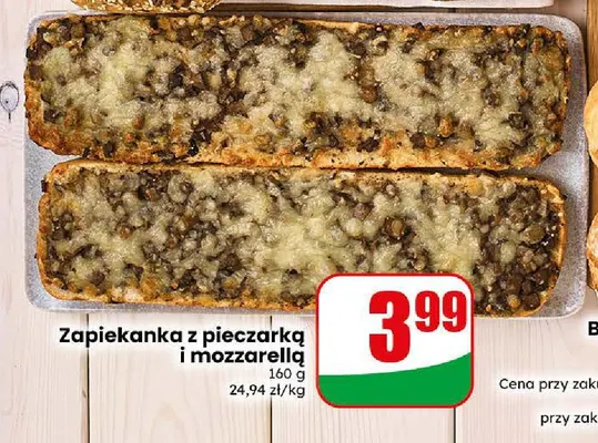 Zapiekanka z pieczarką i mozzarellą promocja w Dino