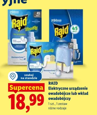 Wkład owadobójczy Raid Family promocja w Lidl