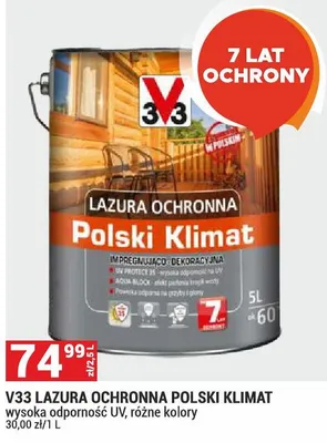 Lazura ochronna V33 Polski Klimat promocja w Merkury Market