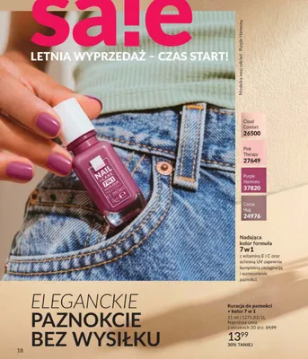 Kuracja do paznokci + kolor 7 w 1 Avon Cloud Comfort promocja w AVON