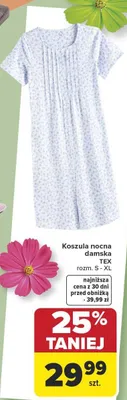 Koszula nocna damska TEX 25% taniej promocja w Carrefour