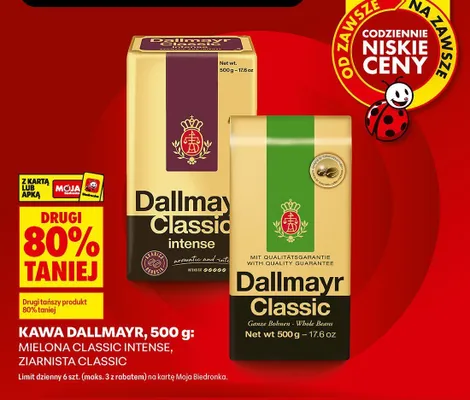 Kawa mielona Dallmayr Classic Intense promocja w Biedronka