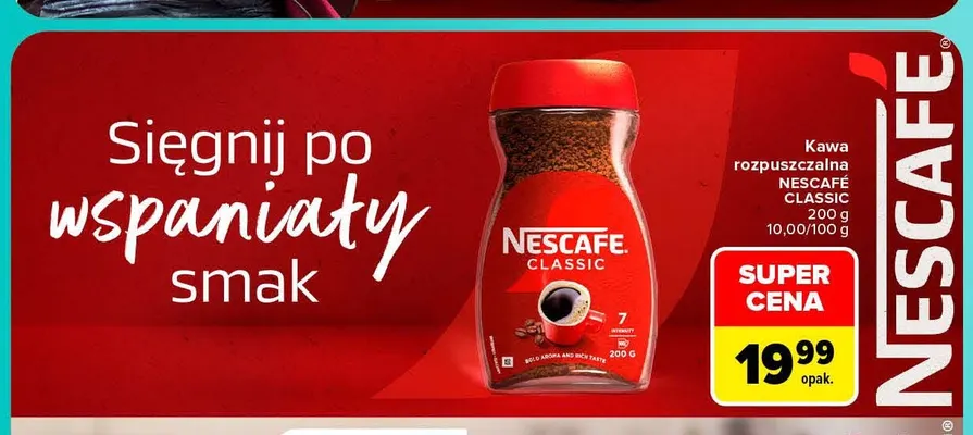 Kawa rozpuszczalna Nescafé Classic promocja w Carrefour