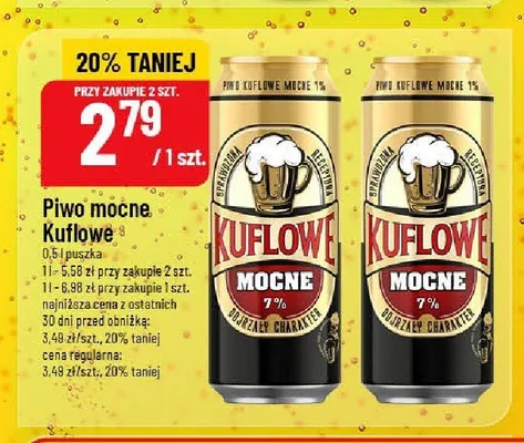 Piwo mocne Kuflowe promocja w POLOmarket
