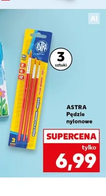 Pędzle nylonowe Astra 3 sztuki promocja w BACK TO SCHOOL
