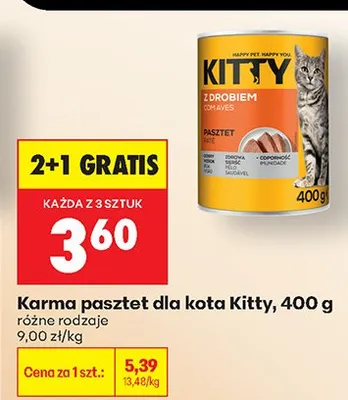 Karma pasztet dla kota różne rodzaje promocja w Biedronka