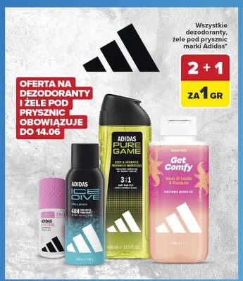 Żel pod prysznic Adidas Pure Game promocja w Carrefour