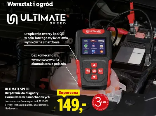 Urządzenie do diagnozy akumulatorów samochodowych promocja w Lidl