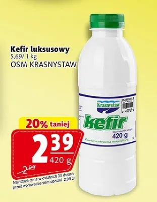 Kefir luksusowy Krasnystaw promocja w Prim Market