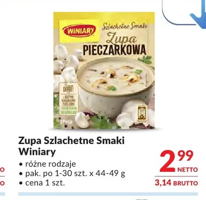 Zupa pieczarkowa Szlachetne Smaki Winiary promocja w Makro