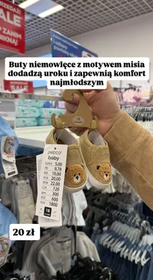 Buty niemowlęce Pepco Baby z motywem misia promocja w Pepco