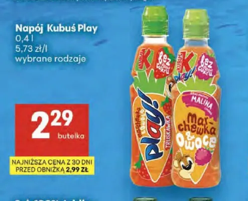Napój Kubuś Play promocja w Delikatesy Centrum